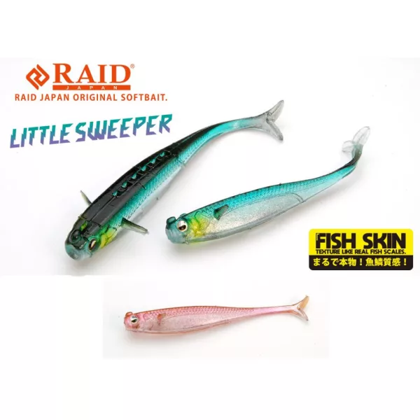 Raid Little Sweeper Fish Skin 7,6cm 080 Clear Wakasagi Gumová nástraha 7ks