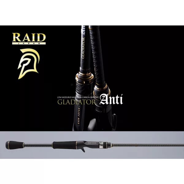 Raid Gladiator Anti Cast GA-65PBF Power Bait Finess 1,95m 5-10,5gr 1 Dílný Casting Spinningový prut