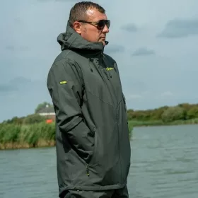   Ridgemonkey Apearel Thermapro Waterproof Shell Coat Green Pláštěnka M