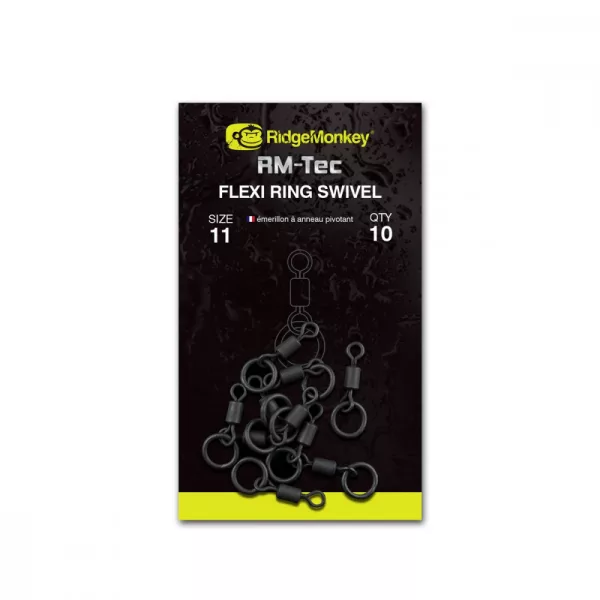 Ridgemonkey Rm_Tec Flexi Ring Swivel Size11 Obratlík s Kroužkem 10Db