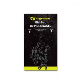   Ridgemonkey Rm-Tec Quick Change Inline Swivel Size8 Rychlovýměnný obratlík 8ks