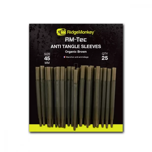 Ridgemonkey Rm-Tec Anti-Tangle Organická Hnědá Dlouhá Gumová objímka proti zamotání