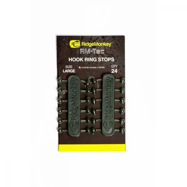 Ridgemonkey Rm-Tec Hook-Ring Stops Klipy na Kroužky na Háčky 24ks Small