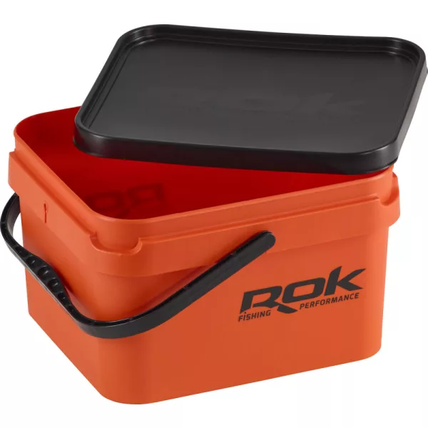 ROK 10 Litrový Oranžový Čtvercový Míchací Nádobí s Víkem