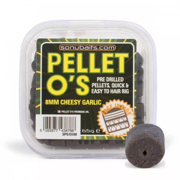 Sonubaits Pellet Os 8mm - Sýrový česnek (S0810004) vrtaný háčkový pelet