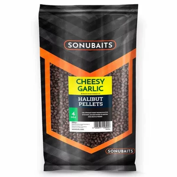 Sonubaits Cheesy Garlic Halibut Pelety - 4mm (S0920001) krmná peleta