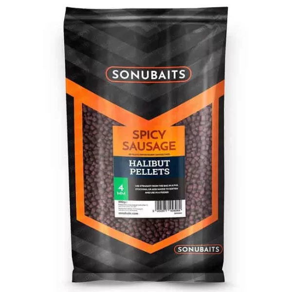 Sonubaits Spicy Sausage Halibut Pellets - 4mm (S0920004) krmné pelety