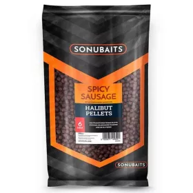   Sonubaits Spicy Sausage Halibut Pellets - 6mm (S0920005) krmné pelety