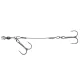Sakura - SOFT LURE RIG - Size L - 12CM - Double Hook (2 Hooks treble) - Trojháček - Háček s protihrotem, Trojháček