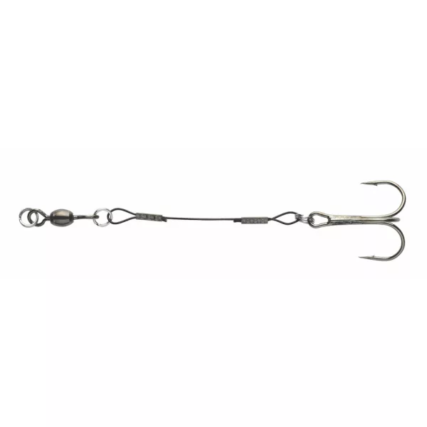 Sakura - SOFT LURE RIG - Size L - 9CM - Single Hook (1 HOOK treble) - Trojháček - Háček s protihrotem, Trojháček