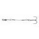 Sakura - SOFT LURE RIG - Size L - 9CM - Single Hook (1 HOOK treble) - Trojháček - Háček s protihrotem, Trojháček