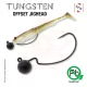 Sakura - TUNGSTEN OFFSET JIGHEAD 3/32 - 2,7G / Hook #2/0 x 2pcs (Černá barva) - JIG hlavička