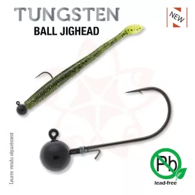   Sakura - TUNGSTEN BALL JIGHEAD 3/16 - 5,3G / Hook #2/0 x 2pcs (Černá barva) - JIG hlavička