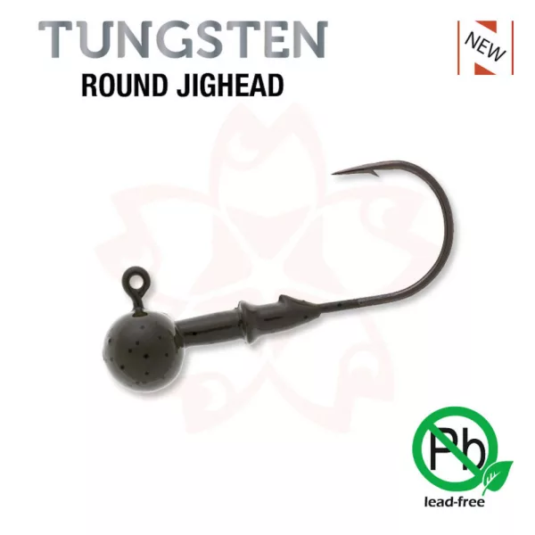 Sakura - TUNGSTEN ROUND JIGHEAD 1/8 - 3,5G / Hook #2/0 x 3pcs (Přírodní barva) - JIG hlavička