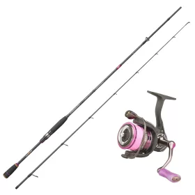   Sakura Ryokan FW Spinning Purple Limited 2,13m 5-25gr 2dílný Přívlačový prut s navijákem Stingray EGI 2.0 2506 FD, s vlascem