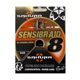   Sakura Sensibraid X4 Zelená 0,12mm 300m Splétaná hlavní šňůra