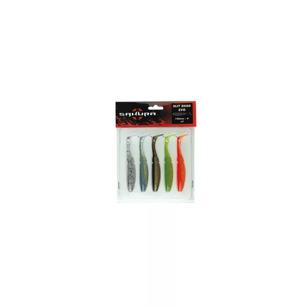 Sakura SLIT SHAD EVO 85 Guma Návnada Color Mix 85mm