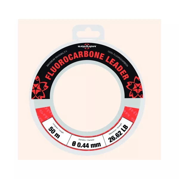 SAKURA FLUOROCARBON LEADER 0,445mm fluorocarbon návazcový vlasec / vlasec