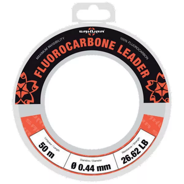 Sakura FLUOROCARBONE LEADER 50M vláčecí návazcový vlasec