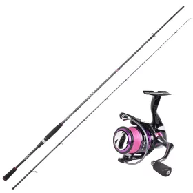   Sakura Stingray EGI Epinning 2,48m 5-25gr Přívlačový prut s navijákem Stingray EGI 3504 FD s přední brzdou, s pletenou šňůrou