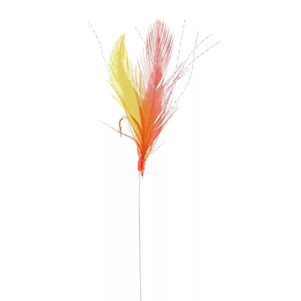 SRT Sabiki Red and Yellow Feathers 135cm 5H 4 Předvázaný háček 5ks