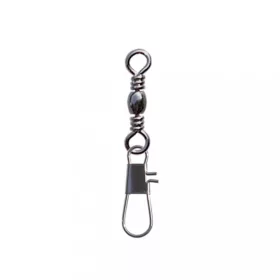   SERT - INTERLOCK SNAP + BARREL SWIVEL BLACK N°4 X6 - Otočný obratlík