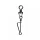 SERT - ITALIAN SWIVEL & SNAP LINK - BLACK N°00 X8 - Otočná karabina