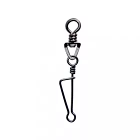   SERT - ITALIAN SWIVEL & SNAP LINK - BLACK N°2 X8 - Otočná karabina