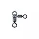 SERT - COMBI ROLLING SWIVELS - BLACK N°2/0x1/0 X 3 - Otočný obratlík
