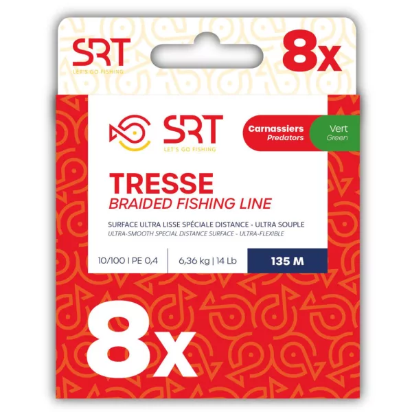 Sert Tresse 8x SRT Mechově zelená pletená šňůra 0,28mm 135m