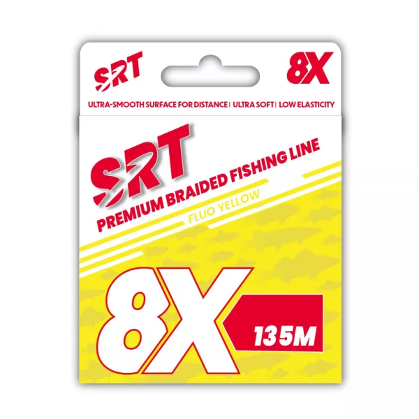 Sert Tresse 8x Srt Fluo Yellow Pletená šňůra 0,16mm 135m
