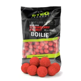   Stég Long Life Boilie 20mm Jahoda-Halibut Krmné boilie 800gr