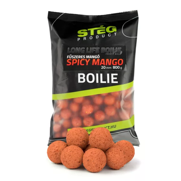 Stég Long Life Boilie 20mm Spicy Mango Bojli 800gr