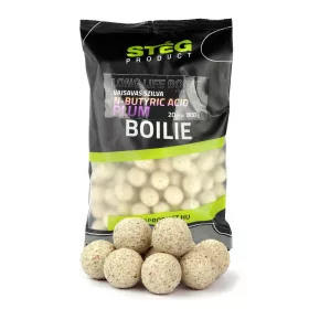   Stég Long Life Boilie 20mm Máselná kyselina-Švestka Krmné boilie 800gr