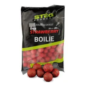 Stég Rozpustné Boilie Jahoda 20mm Krmné boilie 800gr