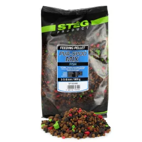 Stég PVA-Spod Mix 3-5-8mm Rybí peletová směs 800gr