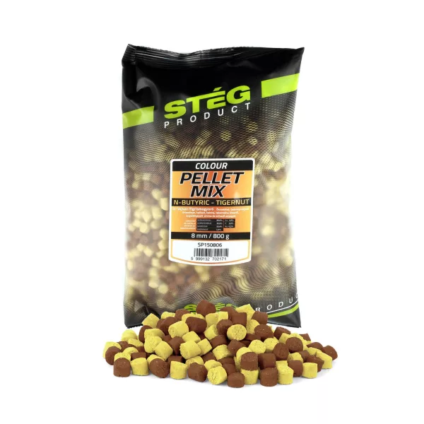Stég Směs Pelet 8mm Kyselina máselná-Tygří ořech Peleta 800gr