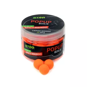Stég Pop Up Boilies Kořeněné Mango 16mm Pop Up 50gr