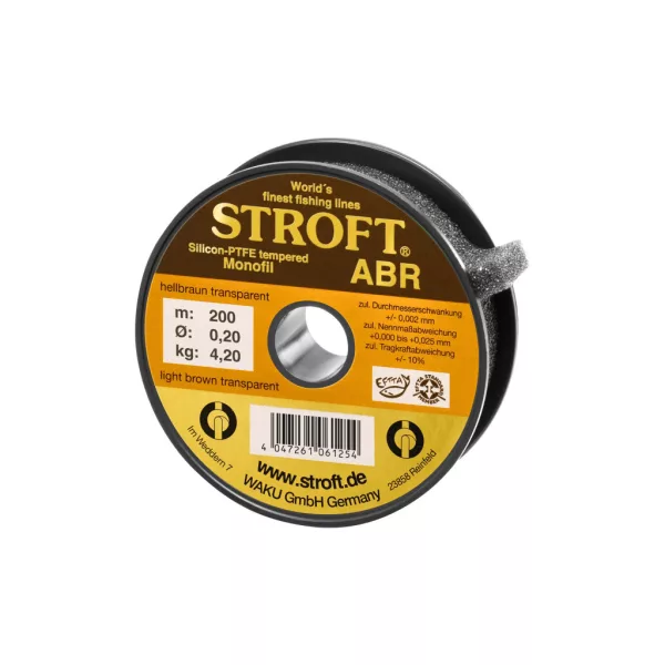 Stroft ABR Světle Hnědý Průhledný 0,20mm 200m Monofilní Hlavní vlasec