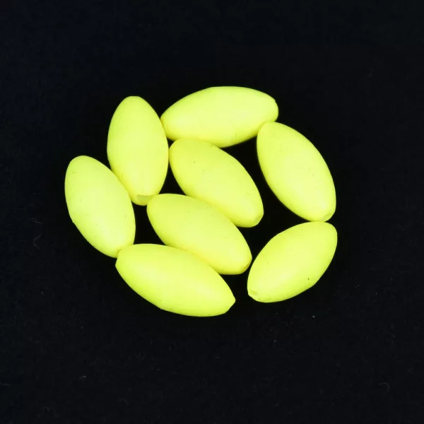 Sunset - BEADS FLOATING OVAL FLUO YELLOW 5x10mm X20 - Doraz