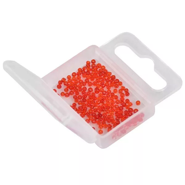 Sunset Micro Glass Beads Červené 1,5mm Skleněné korálky 200ks