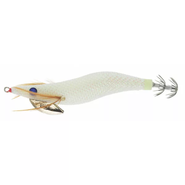 Sunset - SUNSQUID BAD GAMBAS Potápivý 6,5CM SUPER ZÁŘIVÁ CELÁ BÍLÁ - Nástraha na olihně