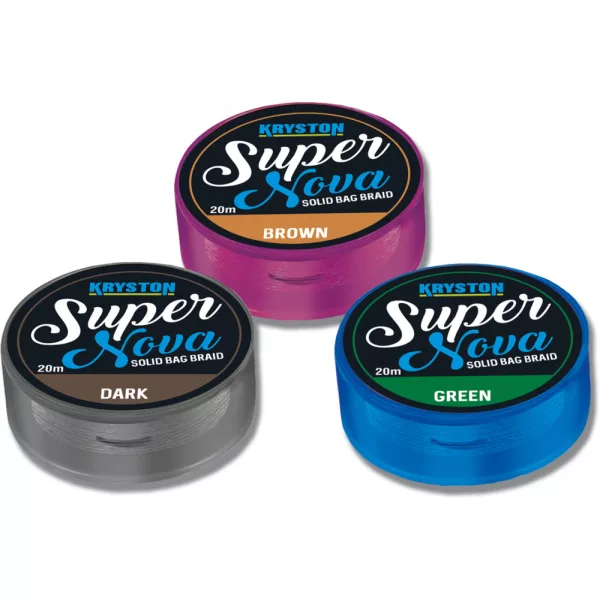 Kriston Super Nova Solid Bag Braid 35Lb 20m 0.62mm Pletená návazcová šňůra-Zelená