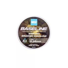   Nash Baseline Sinking Camo 0.35mm 600m Pletená Hlavní Šňůra