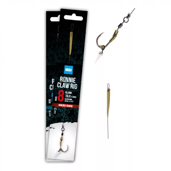 Nash Ronnie Claw Rig 6 Háček s protihrotem, s očkem