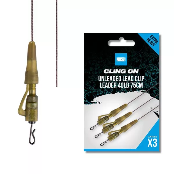 Nash Hotový návazec Unleaded Lead Clip Leader 75cm 3ks