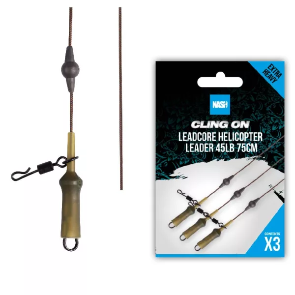 Nash Hotový návazec Leadcore Helicopter Leader 75cm 3ks