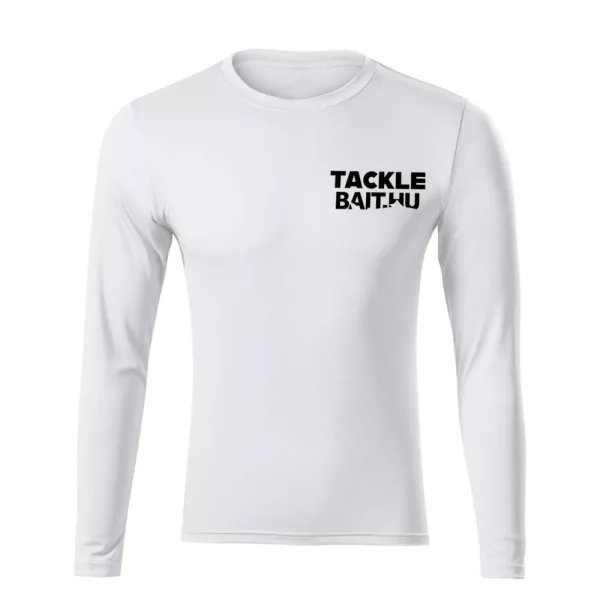 TackleBait Logoované Tričko s dlouhým rukávem Bílé 3XL