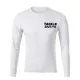 TackleBait Logo Dlouhý Rukáv Tričko Bílé 4XL