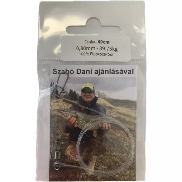 Dani Fluorocarbon Návazec Štika 0,80mm 39,75kg 40cm